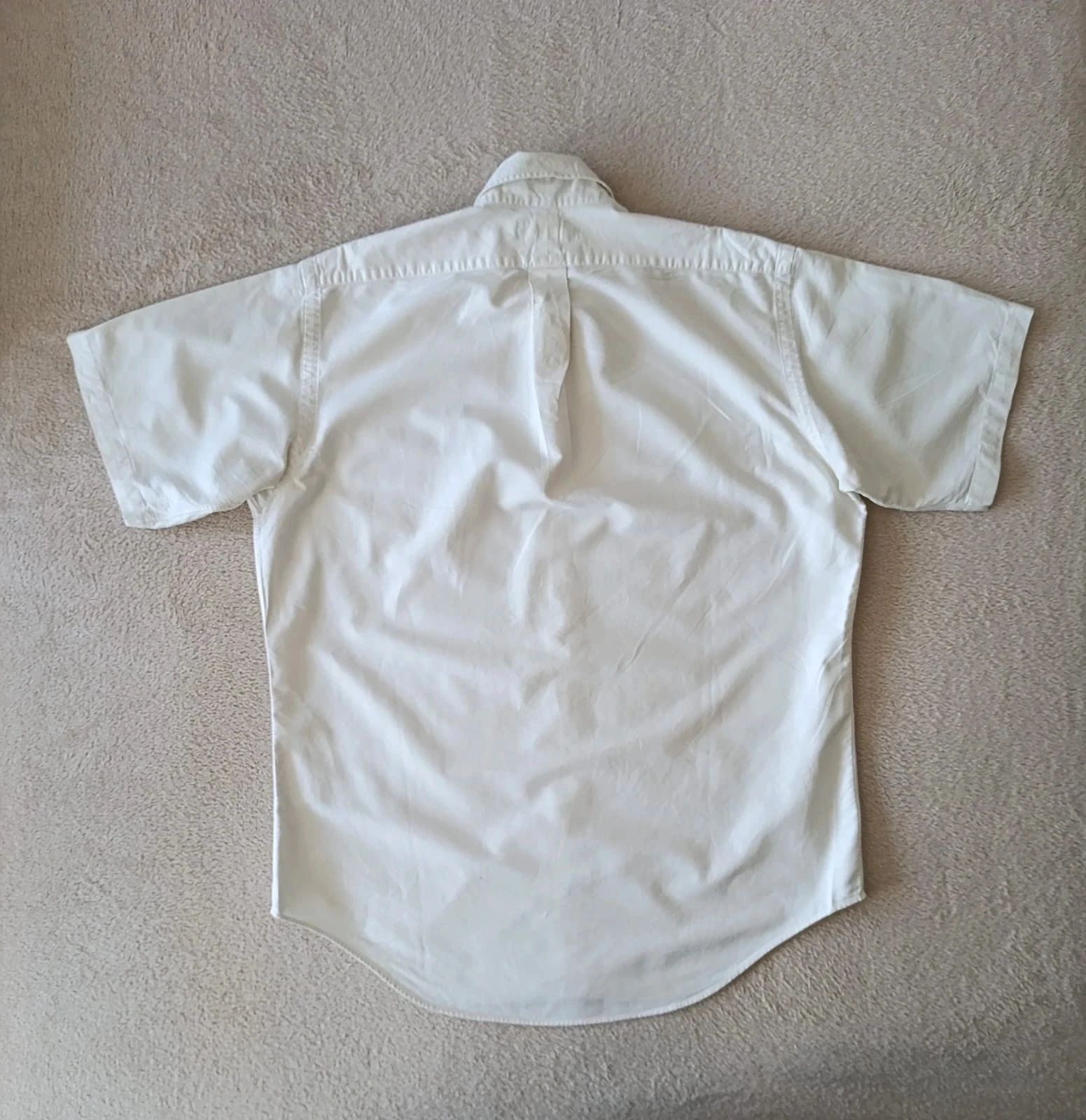 Camisa Ralph Lauren Vintage Yarmouth branco-acinzentado mangas curtas Tamanho 15/32 – photo 3